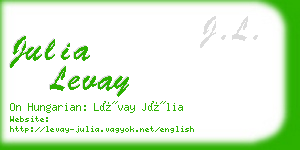 julia levay business card